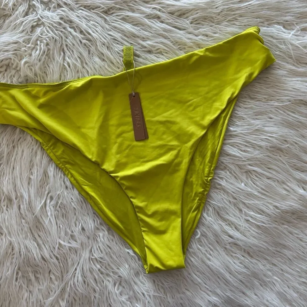 Skims Signature Swim Mid Waist Bottom Citrus Size 4X